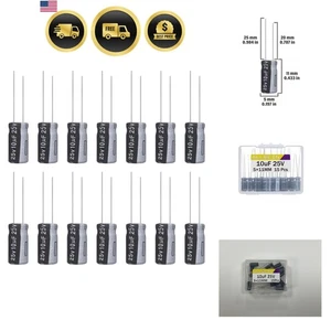 Elektrolytkondensator 10uF 25V 5x11mm 15er Pack kleine Größe stabile Leistung - Bild 1 von 8