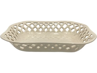 LEEDSWARE Klassischer Sahnegeschirr Korb Keramik 23 cm Gitter Design Sammlerstück TH3 - Bild 1 von 4