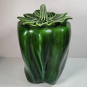 McCoy Keramik grüner Pfeffer Keksdose #157 US 10" hoch - Bild 1 von 8