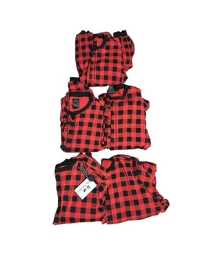 Pijama largo Johns marca Ross Michael rojo a cuadros para hombre Navidad talla XL 5 pares Foto 1 de 4