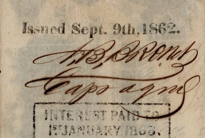 T-39 PF-13 1862 $100 Confederate Paper Money - PMG VF 30 - Capt N B Brown - Image 1 of 3