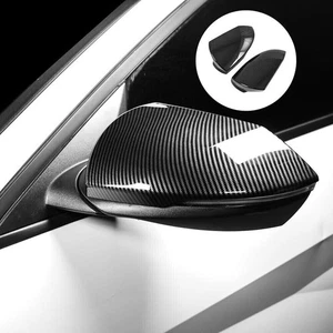 Carbon Fiber Style Rearview Mirror Cover Trim Cap For Hyundai Elantra CN7 N Line - Picture 1 of 5
