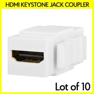 Pack 10 Coupleurs Câble Snap-in HDMI 2.0 Femelle vers Femelle Keystone Jack Plaque Murale - Photo 1/3
