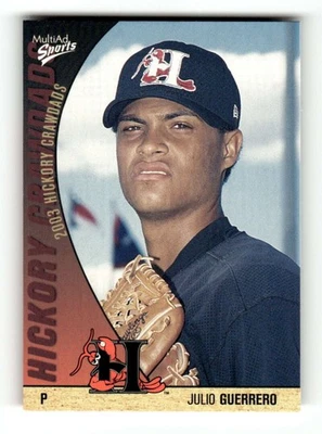 2003 Multi-Ad Hickory Crawdads Update #20 Julio Guerrero NM-MT very rare BXCP02 - Image 1 of 2