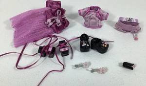 Lotto vestiti bambola Yamamoto viola arcobaleno gonna top scarpe orecchini accesso - Foto 1 di 24