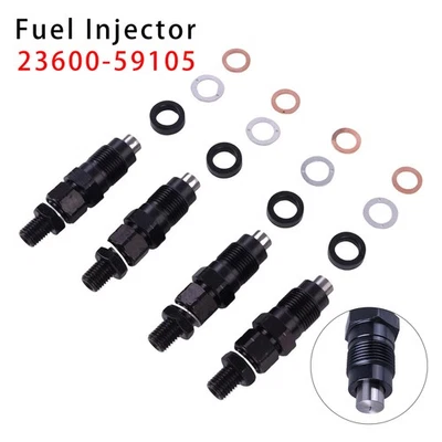 4Pcs Fuel Injector For Toyota 3L Hilux Hiace 2.8L Engine 23600-59105 A6S - Image 1 of 4