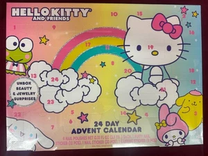 Calendario Avvento 24 Giorni Hello Kitty & Friends Bellezza Gioielli Sorprese Nuovo con Scatola - Foto 1 di 2