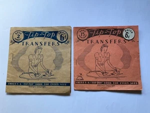 B. 2 Vintage Tip Top Sewing Embroidery Transfers. - Picture 1 of 8