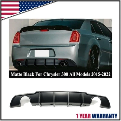 Válvula difusor traseiro barbatanas tubarão foscas para Chrysler 300 SRT C S 2015-2023 - Imagem 1 de 4