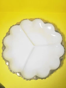 Vidrio de leche vintage Fire King Anchor Hocking plato dividido de 3 secciones - Imagen 1 de 10
