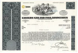 Eastern Gas and Fuel Associates Energieaktienzertifikat 300 Aktien 1979 - Bild 1 von 3