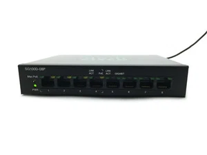 Cisco SG100D-08P V01 8-Port PoE Gigabit Desktop Switch  - Bild 1 von 4