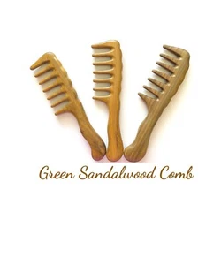 Wide Toothed Wooden Comb for Curly, Long Hair, Scalp Massage, Handmade 100% - Picture 1 of 4
