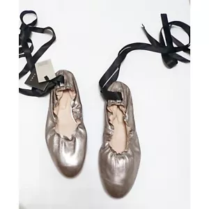 Ballerine ZARA in pelle con lacci da donna taglia 5 - Foto 1 di 10