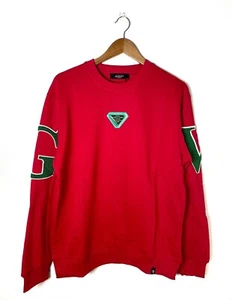 Avenue George V Paris GV Men's Red Sweatshirt Sweater Crewneck Embroidered NWT - Picture 1 of 9