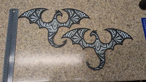 Drachen Mandala Wandbild, 3D gedruckt, neutral schwarz/grau/weiß, 2er Set (2) - Bild 1 von 6