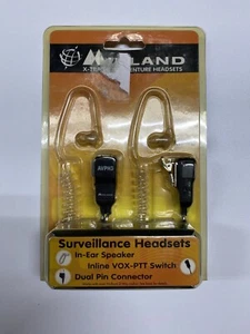 MIDLAND X-TRA TALK ADVENTURE SURVEILLANCE HEADSETS AVP-H3 IN EAR SPEAKER - Picture 1 of 4