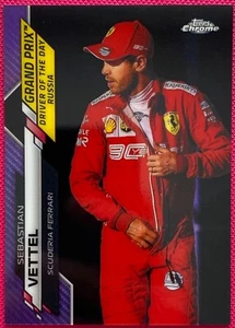 Tarjeta Topps Chrome Formula 1 2020, Vettel #169 Purple Refractor F1 #322/399 - Imagen 1 de 2