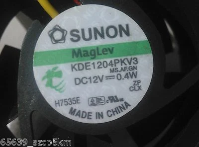 NEW Sunon KDE1204PKV3 MagLev 40mm 12V 3pin 5200RPM 6.3cfm,18dB-A Super Silence - Image 1 of 4