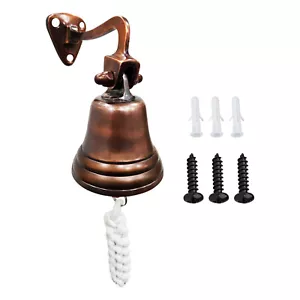 Last Orders Bell Wall Mounted bell Nautical Ship Bell Copper Pub Bell Home Bar 3 - Picture 1 of 7