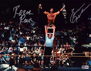 Razor Ramon & Earl Hebner Signed Wrestlemania X 11x14 Photo BAS COA WWE Auto'd - Picture 1 of 24