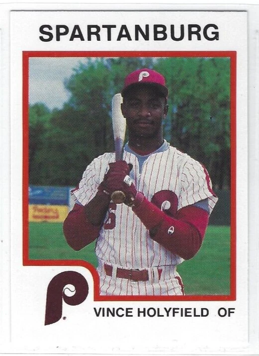 1987 Spartanburg Phillies (Single A-Philadelphia Phillies) Vince Holyfield - Image 1 of 1