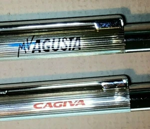 M V Agusta/Cagiva Sterlingsilber Kugelschreiber/Notizbuch Präsentationssets. - Bild 1 von 10