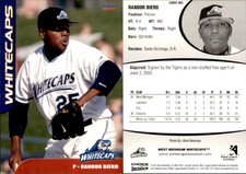 Randor Bierd 2007 Choice West Michigan Whitecaps #03 Card *AutographDen*