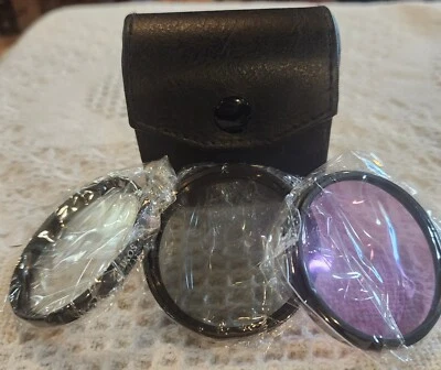 Zeikos 52 mm  Multi Coated Glass 3 Piece Camera Filter Kit UV/CPL/FLD w/Case New - Image 1 of 4