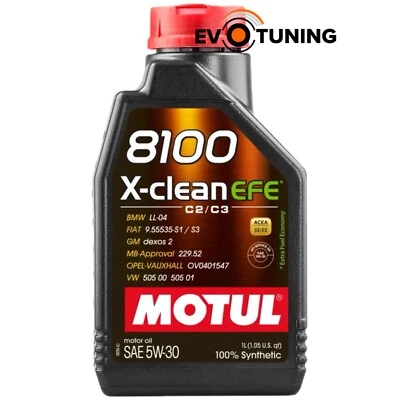 1 Litro Olio Motore Auto Motul 8100 X-CLEAN XCLEAN EFE 5W30 C2 C3 100% Sintetico