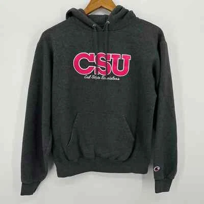 Champion CSU Stanislaus Pullover Sudadera con Capucha Para Mujer Talla S Gris Bolsillos Eco Polar Foto 1 de 4