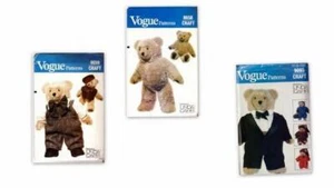 OOP Vogue Imbottiti Animali Orsi & Orsi Modelli da Cucire 8658 8659 9093 UPIC - Foto 1 di 4