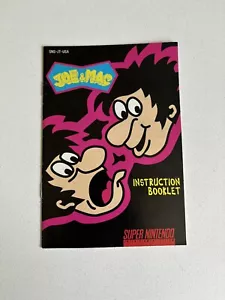 Joe & Mac Super Nintendo SNES Manual Only Instruction Booklet Authentic - Picture 1 of 12