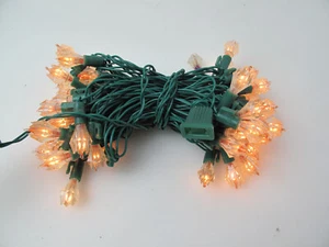 vintage 50 Christmas lights diamonds pattern clear covers - Picture 1 of 6