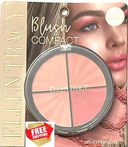 ELLEN TRACY Blush Compact 4 Rosy Shades - Picture 1 of 4