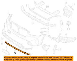 BMW OEM 22-24 X4 Bumper Components-Lower Trim Panel 51119451135 - Picture 1 of 2