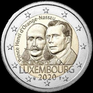 2 Euro Luxemburg 2020 200. Geburtstag Prinz Henri  - Bild 1 von 2