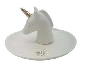LC Lauren Conrad Unicorn Head Gold Horn Trinket Tray NEW MSRP $24 - Picture 1 of 6