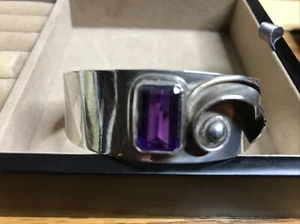 Sterling Amethyst Armreif Armband - Bild 1 von 11