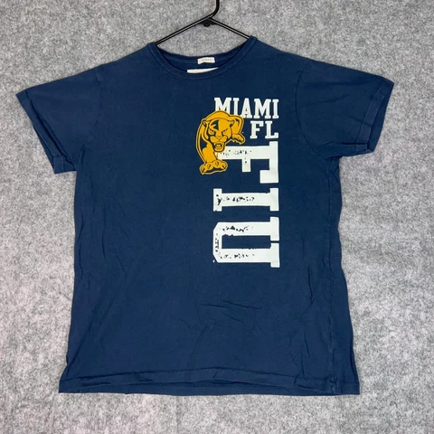 FIU Panthers Mens T Shirt Extra Large Navy White NCAA Football Athletics Sports Cover