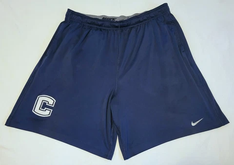 TEAM ISSUED UConn Huskies football blue Nike Dri-Fit coach's shorts sz Adult XL Cover