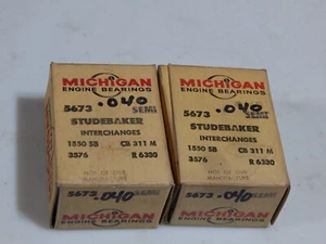 2pr+040 OVERSIZE ROD BEARINGS, STUDEBAKER 6CYL 245CI / 245.6 CI 1949-1959 CAR,PU - Picture 1 of 9