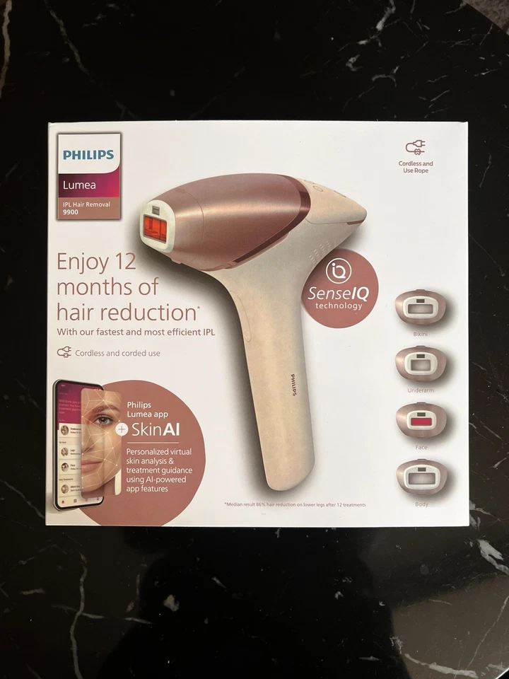 Philips Lumea IPL 9900 Series IPL hair removal device for face and body