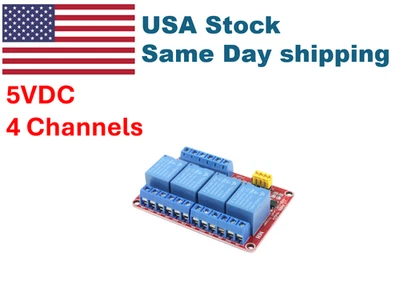 4 Channel 5V Relay Module 10A Relays for Arduino, Automation & IoT - Image 1 of 4