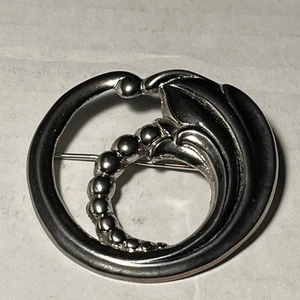 Vintage Modernist Movement Sterling Floral Leaf Brooch No Brand No Reserve Aucti - Picture 1 of 13