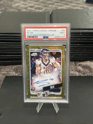 2024 Topps Cosmic Chrome Bo Nix Auto Gold Interstellar /50 CHASE BAG! Read Desc - Image 1 of 3
