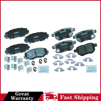 2x Juego de pastillas de freno de disco delanteras traseras para Toyota Corolla 2009~2019 Foto 1 de 4