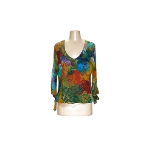 Coldwater Creek Green Silk Blouse - Picture 1 of 4