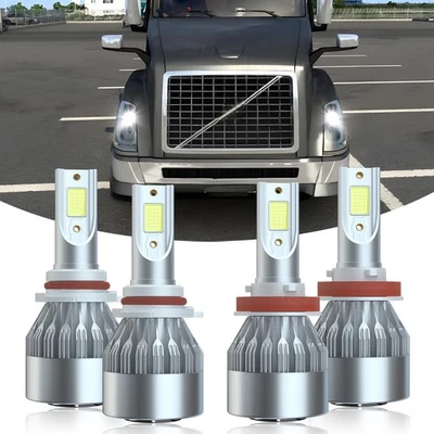 4x LED High Low Beam Headlight Bulbs For 04-15 Volvo VNL VNM 630 670 730 780 - Image 1 of 4