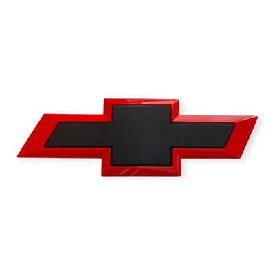 Logotipo emblema pajarita puerta trasera negra y roja para Chevrolet Silverado 1500 2500 3500 Foto 1 de 4